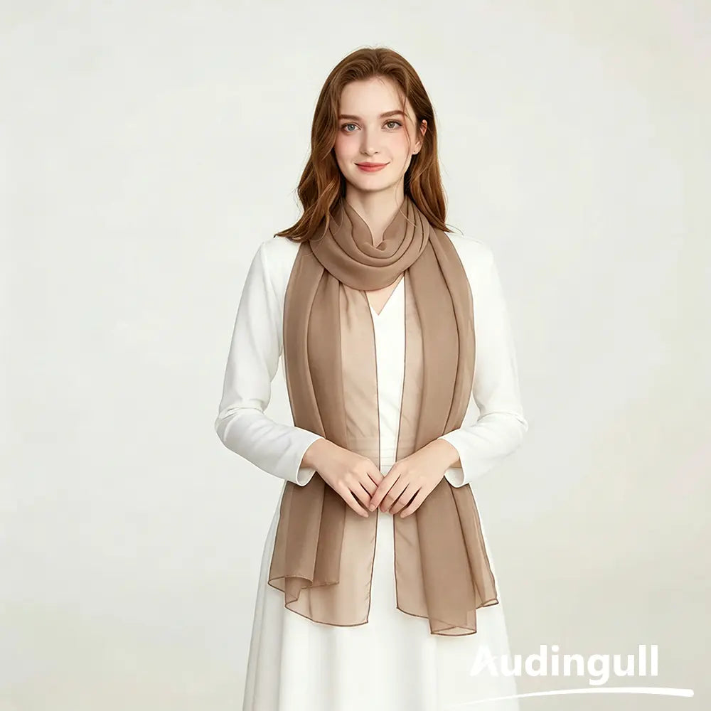 Audingull Lightweight 100% Mulberry Silk Scarf & Wrap