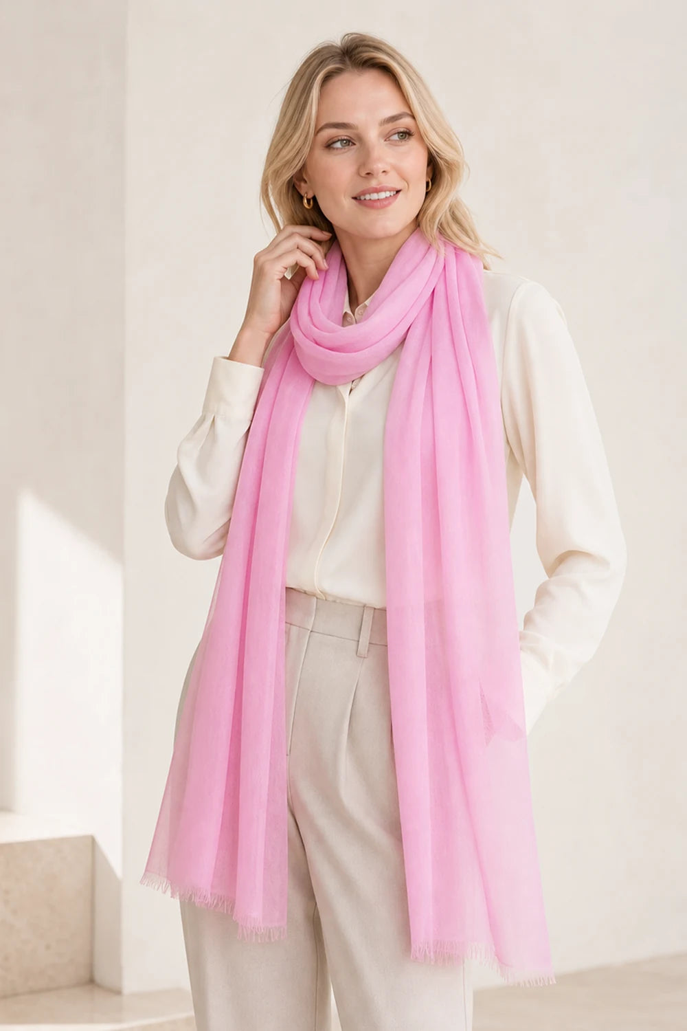 Audingull 100% Cashmere Lightweight Wrap Scarf for Women