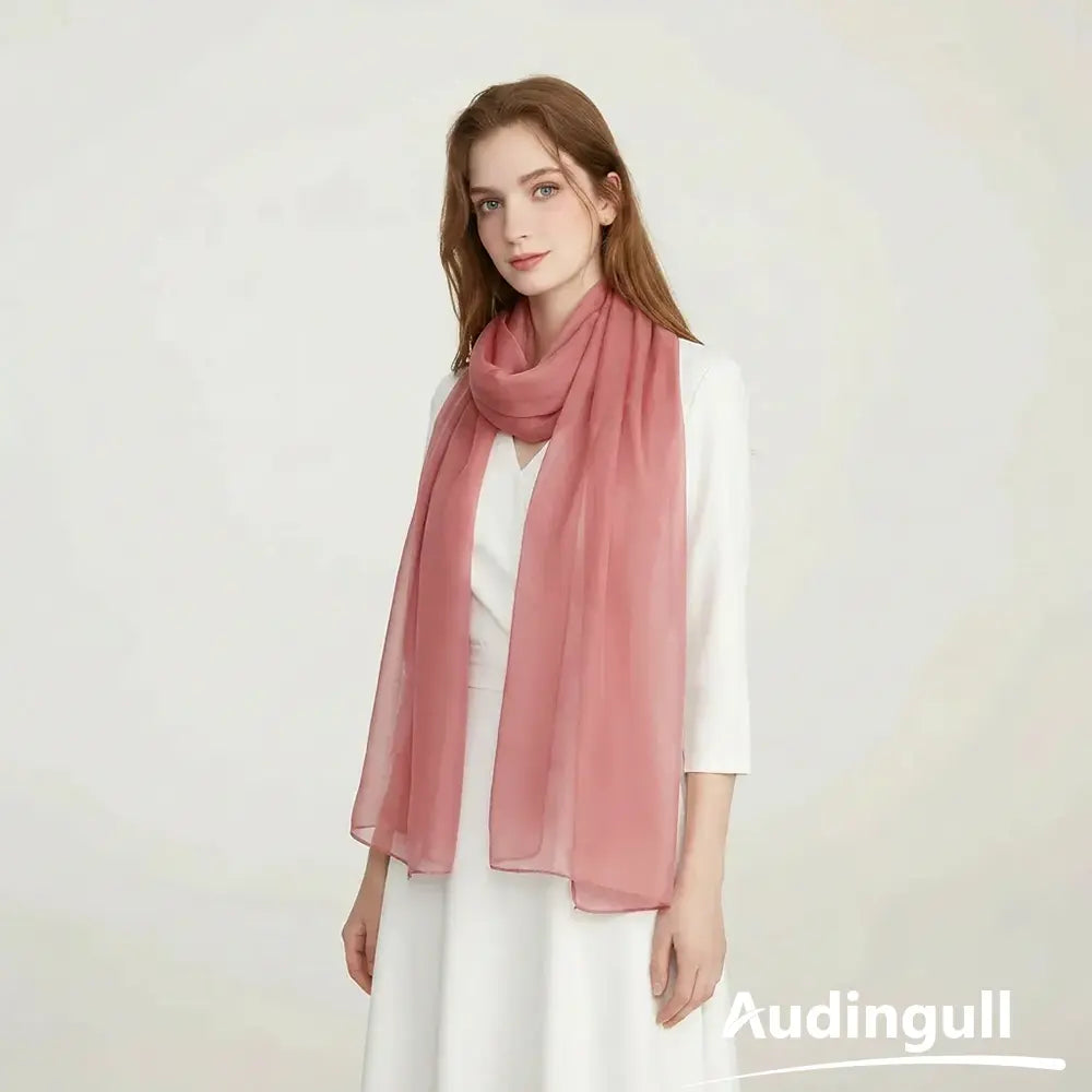 Audingull Lightweight 100% Mulberry Silk Scarf & Wrap