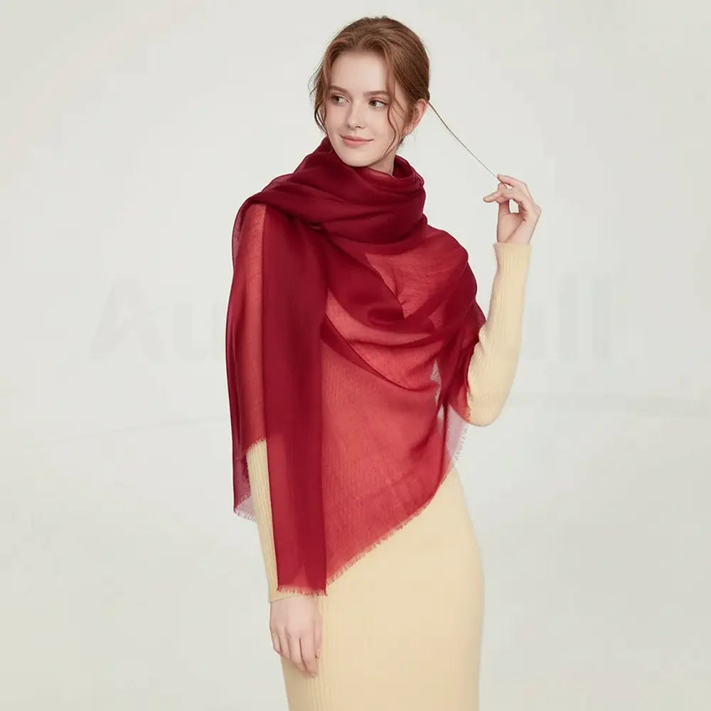 Audingull Soft Pure Cashmere Cloudweight Scarf Wrap