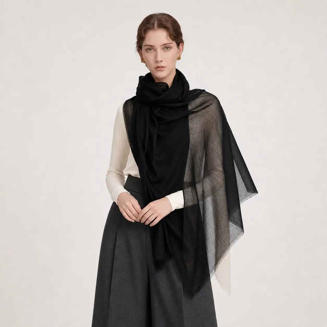 Audingull Soft 100% Cashmere Cloud-Light Scarf Wrap