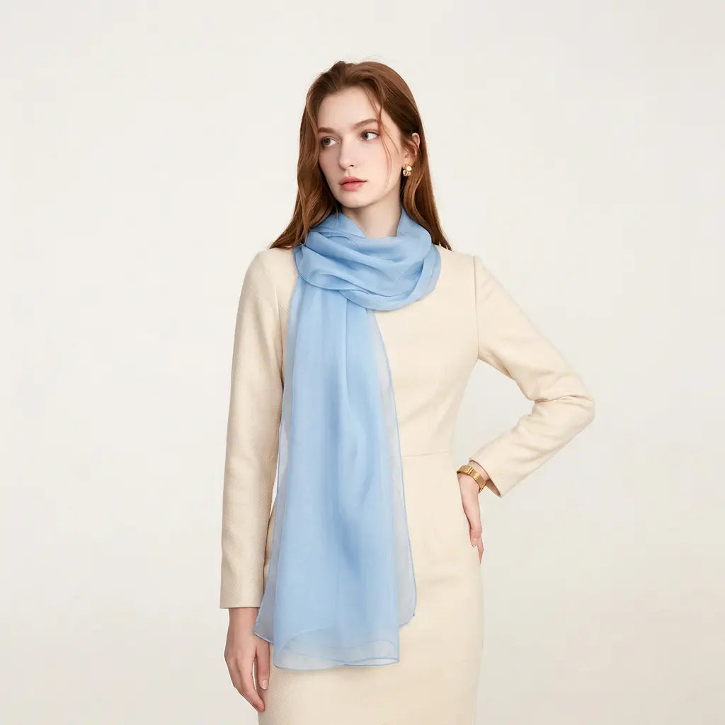 Audingull Lightweight 100% Mulberry Silk Scarf & Wrap