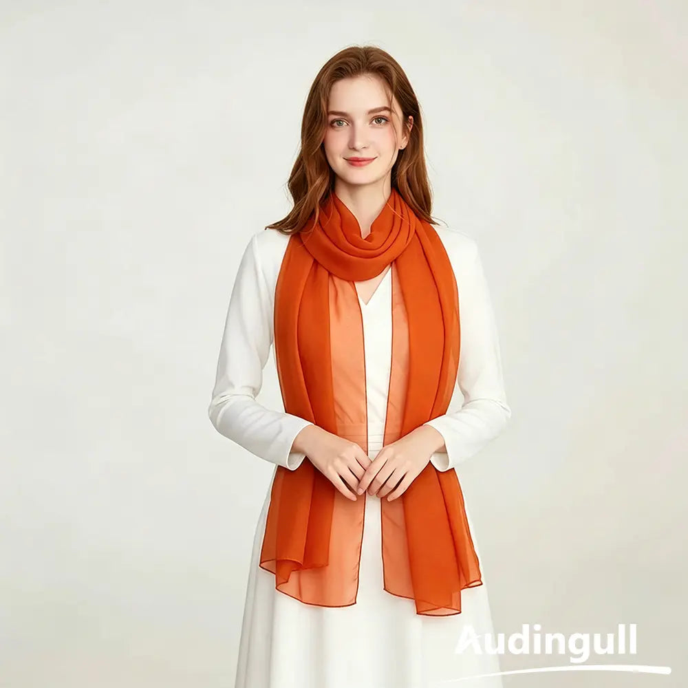 Audingull Lightweight 100% Mulberry Silk Scarf & Wrap