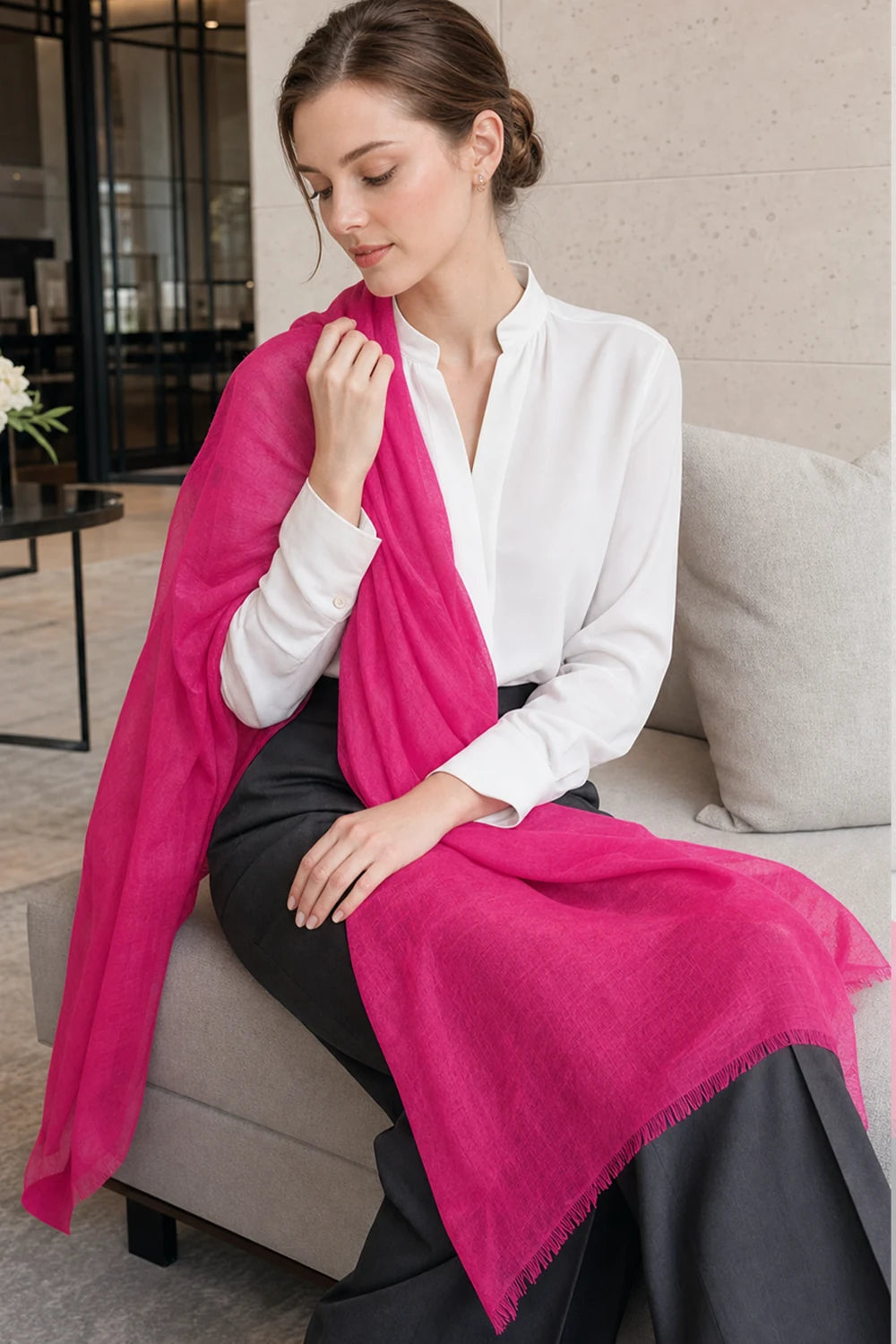 Audingull 100% Cashmere Lightweight Wrap Scarf for Women