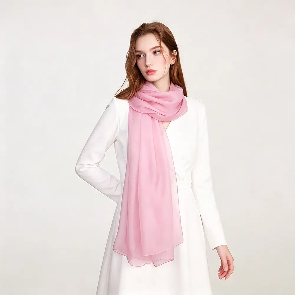Audingull Lightweight 100% Mulberry Silk Scarf & Wrap