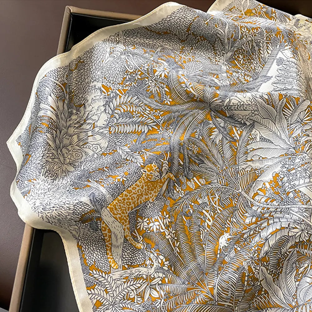 Audingull 100% Mulberry Silk Scarf for Women