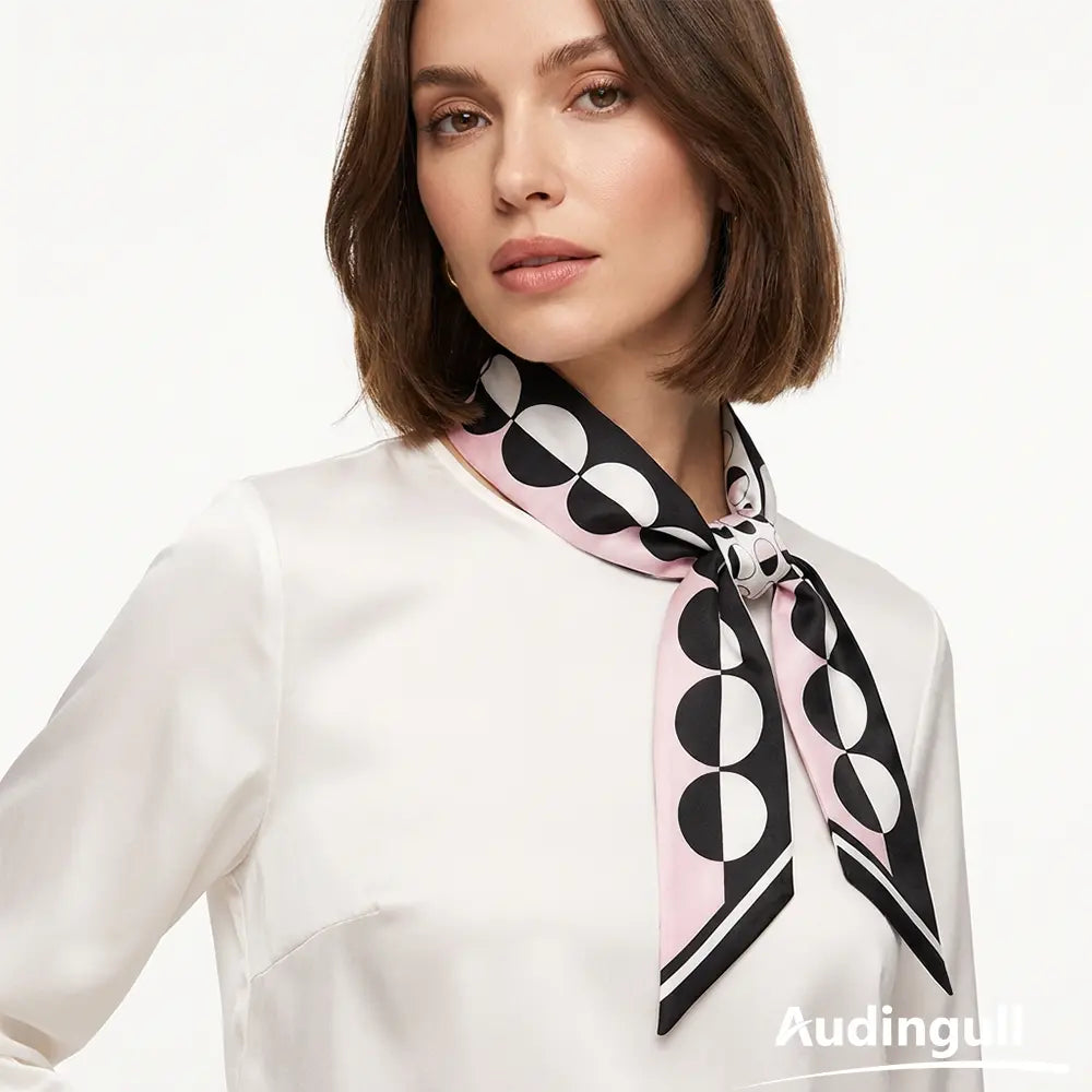 Audingull 100% Mulberry Silk Skinny Scarf