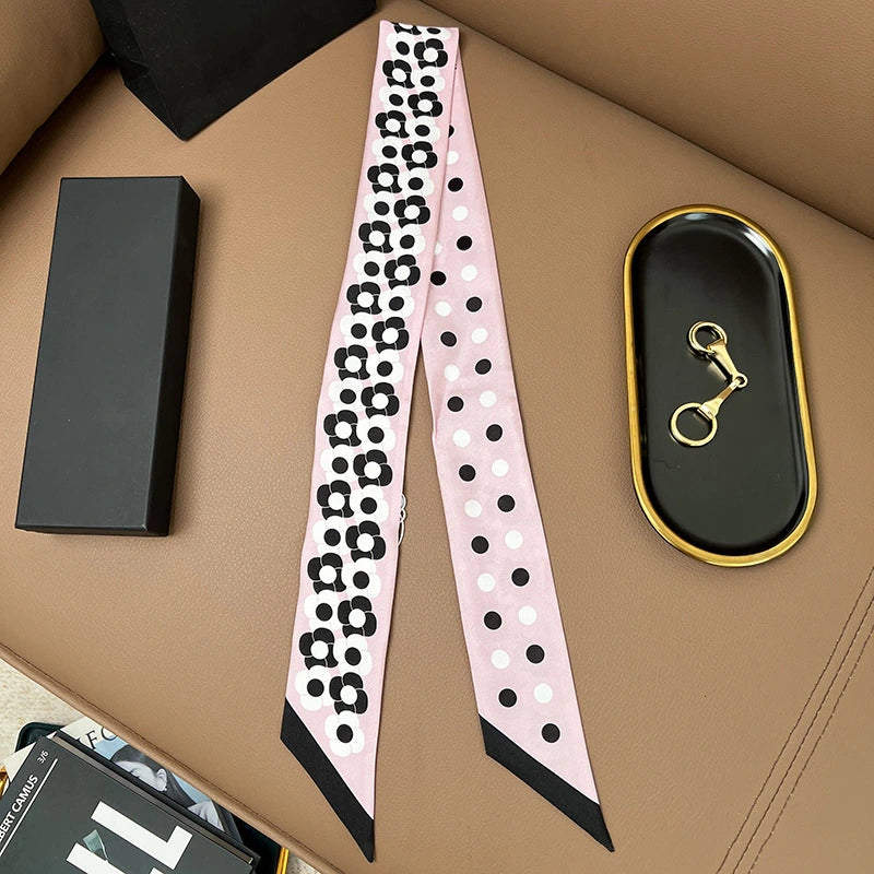 Audingull 100% Mulberry Silk Skinny Scarf