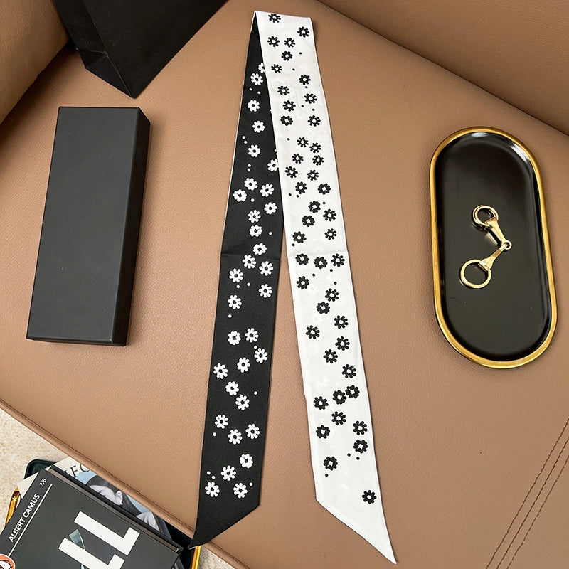 Audingull 100% Mulberry Silk Skinny Scarf