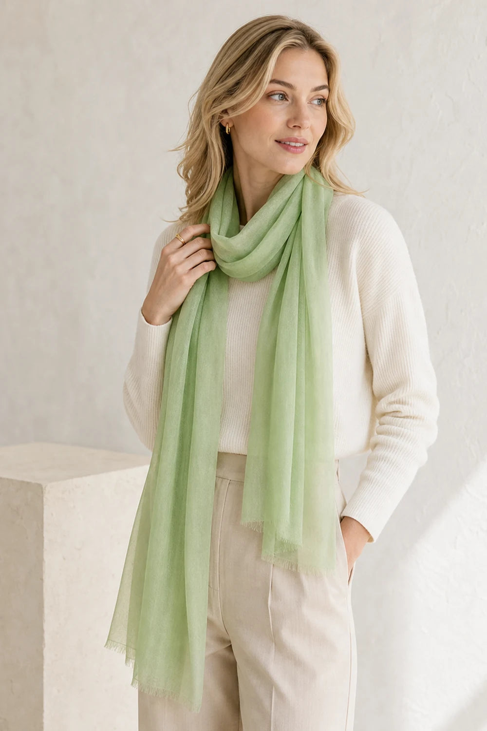 Audingull 100% Cashmere Lightweight Wrap Scarf for Women