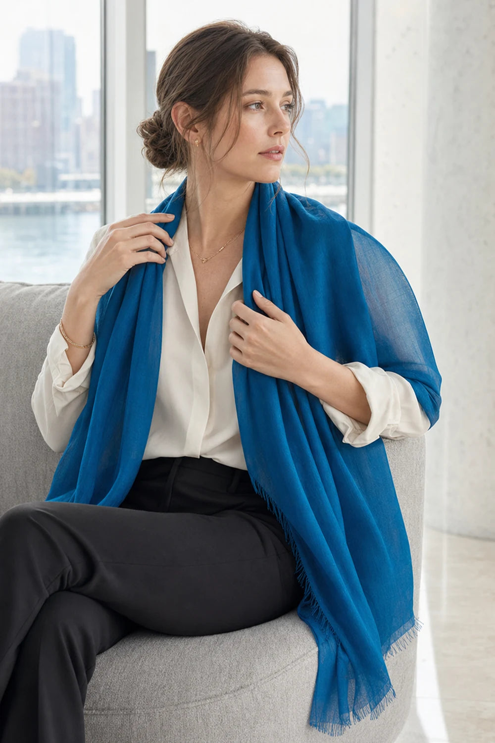 Audingull 100% Cashmere Lightweight Wrap Scarf for Women