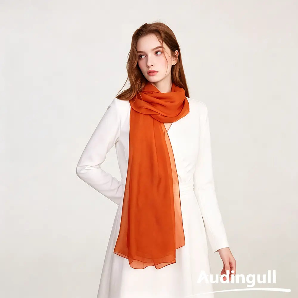 Audingull Lightweight 100% Mulberry Silk Scarf & Wrap