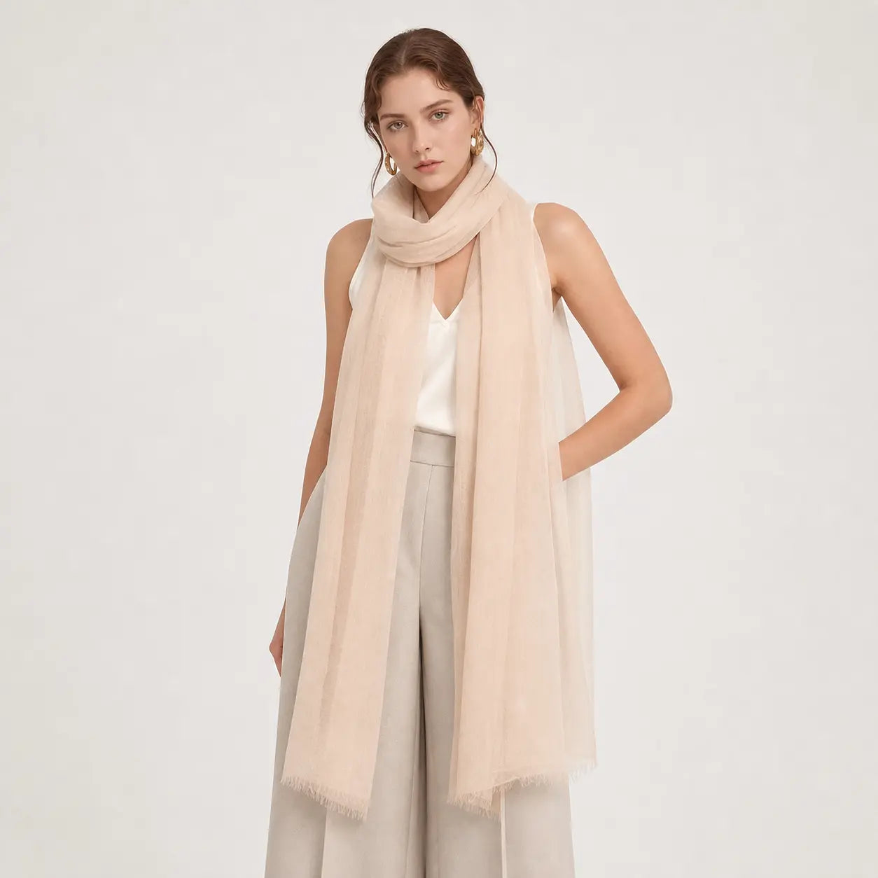 Audingull Soft 100% Cashmere Cloud-Light Scarf Wrap