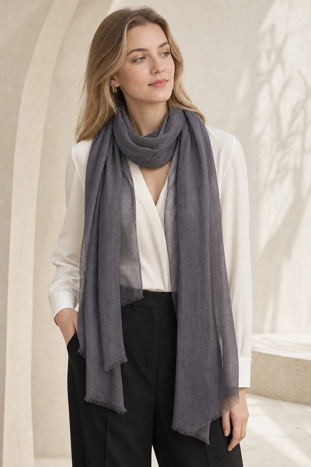 Audingull 100% Cashmere Lightweight Wrap Scarf for Women