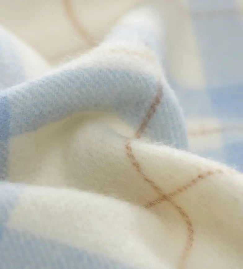 Audingull 100% Pure Wool Plaid Scarf