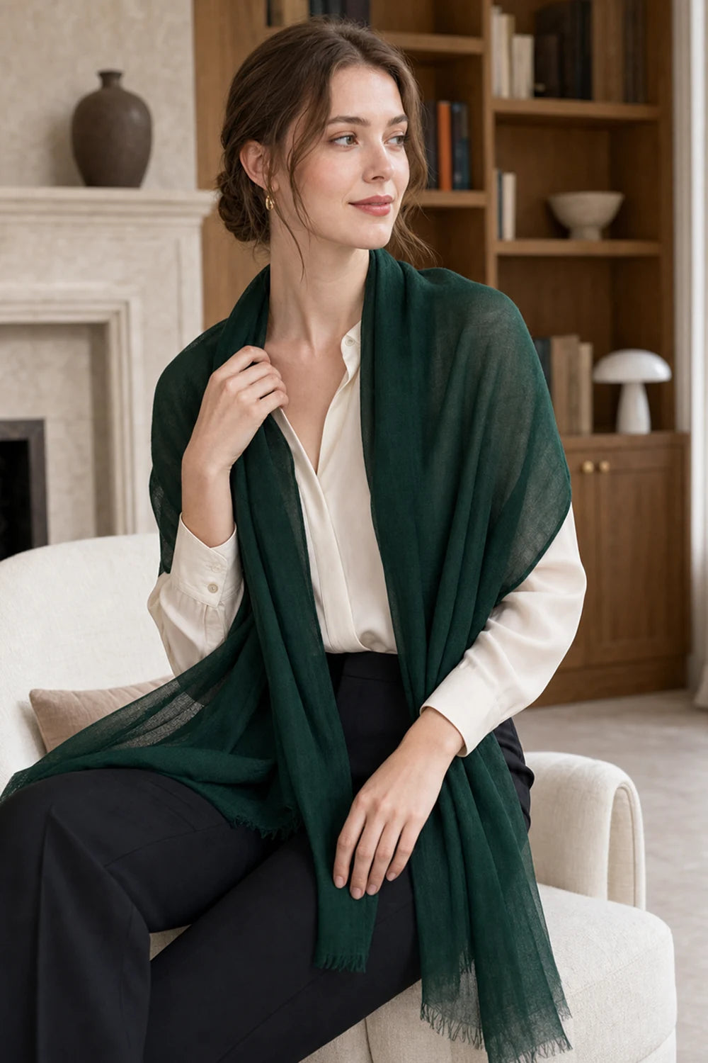 Audingull 100% Cashmere Lightweight Wrap Scarf for Women