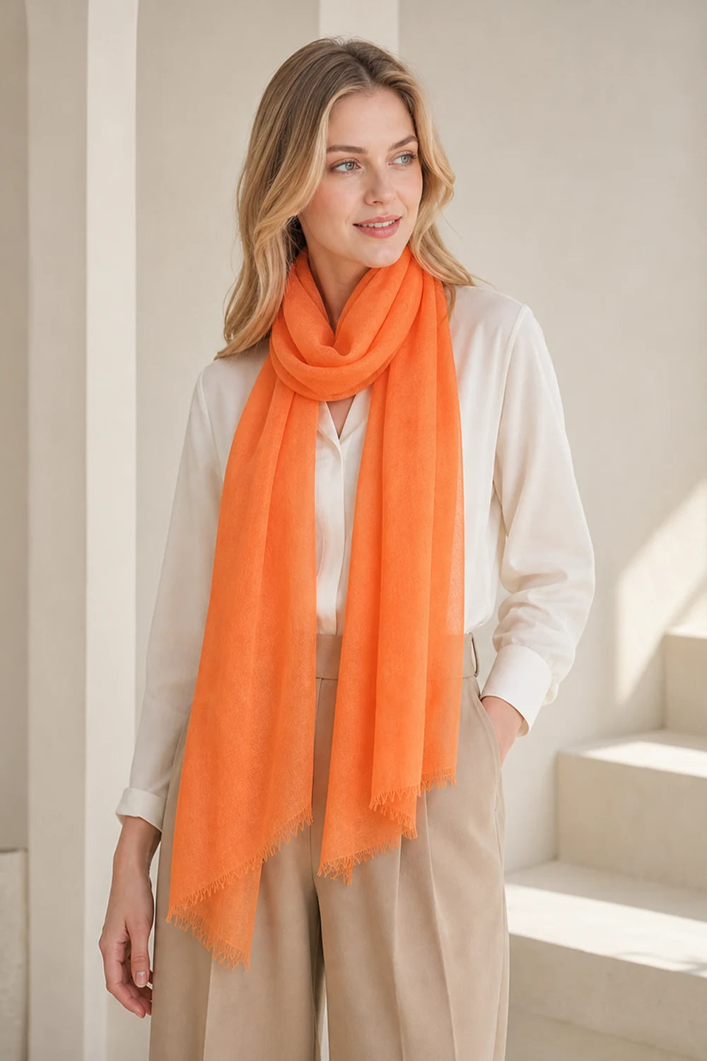 Audingull 100% Cashmere Lightweight Wrap Scarf for Women
