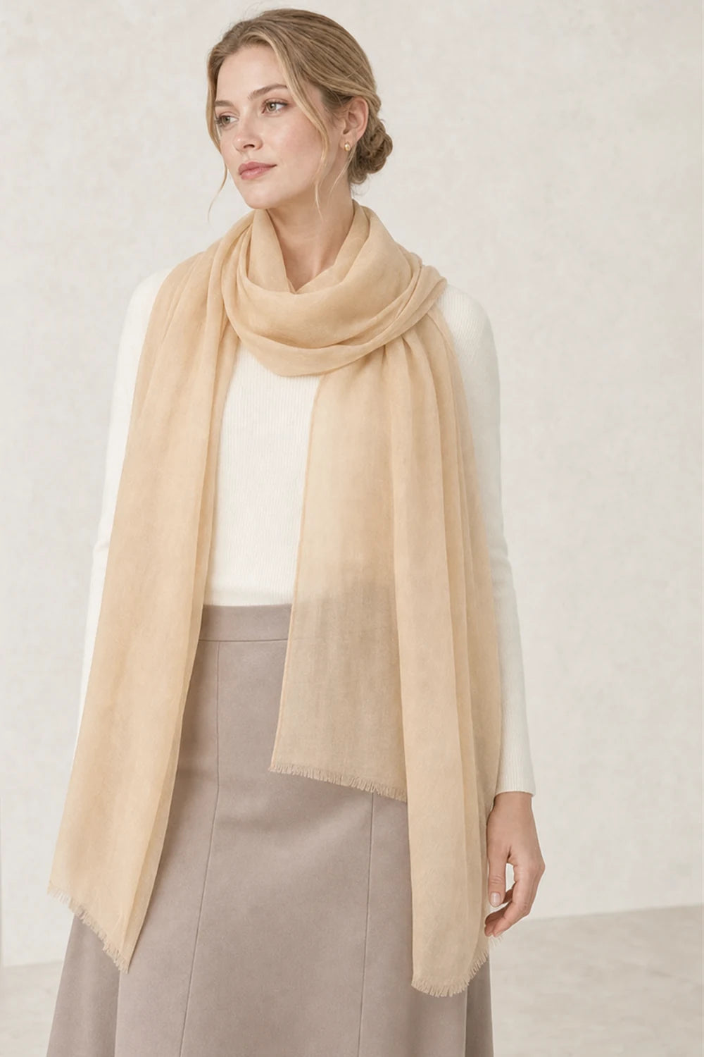 Audingull 100% Cashmere Lightweight Wrap Scarf for Women
