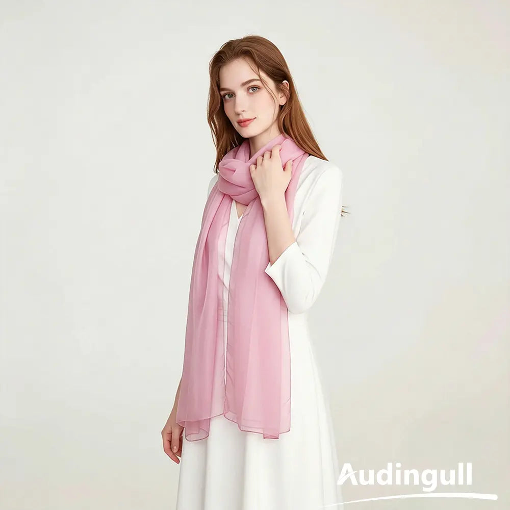 Audingull Lightweight 100% Mulberry Silk Scarf & Wrap