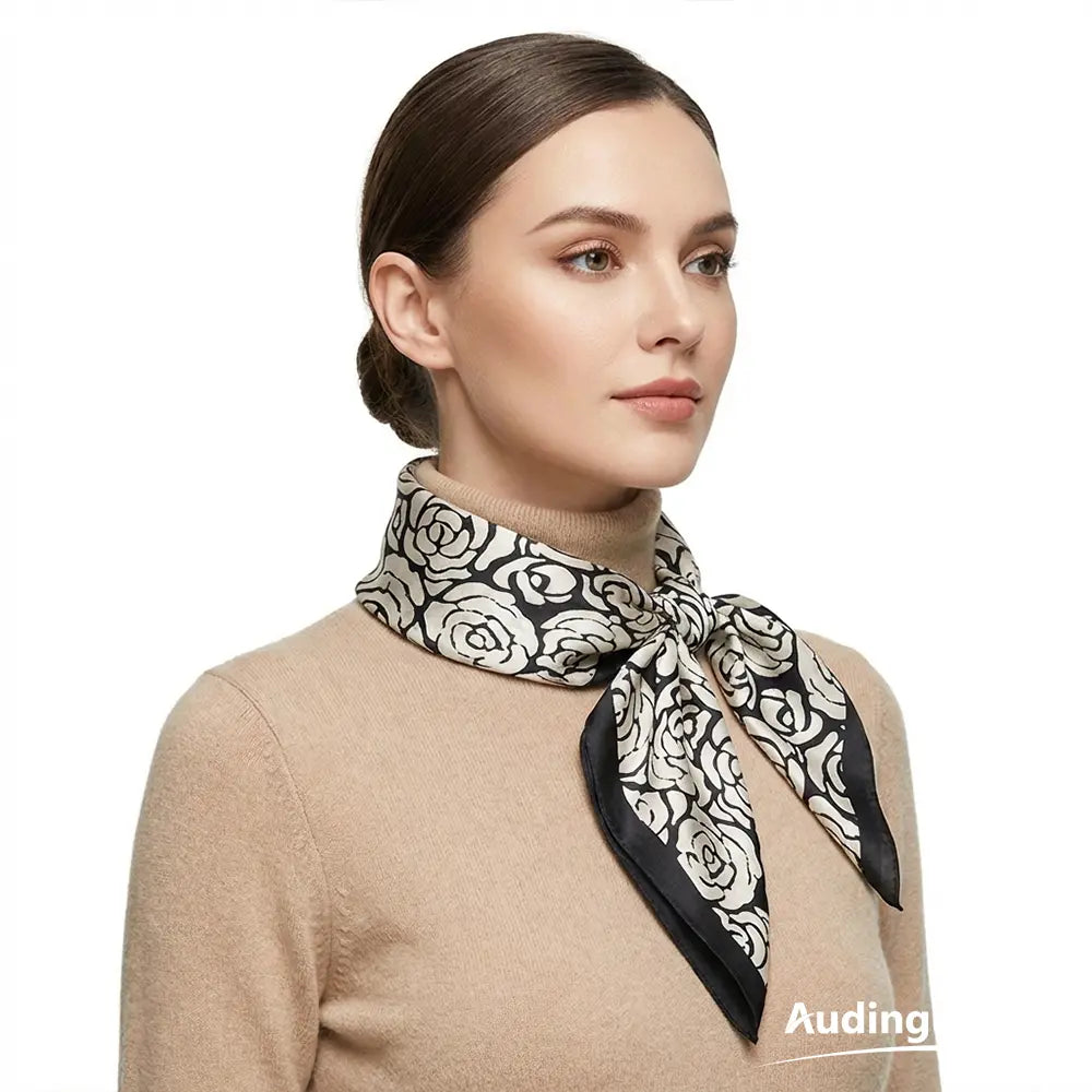 Audingull 100% Mulberry Silk Scarf for Women