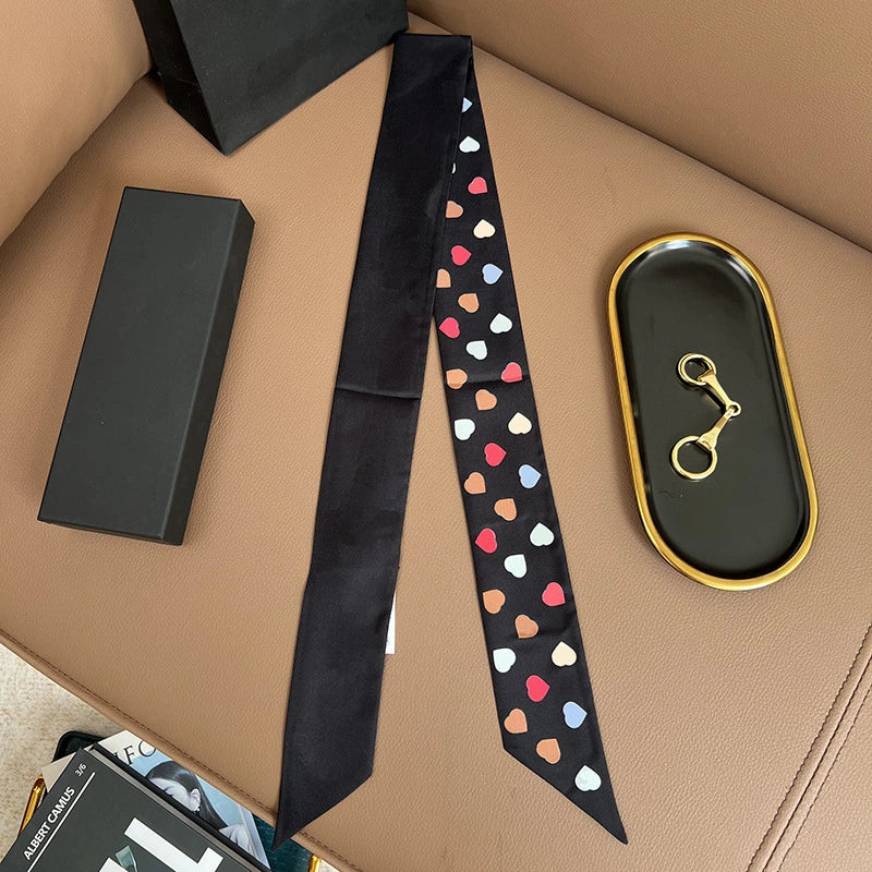 Audingull 100% Mulberry Silk Skinny Scarf