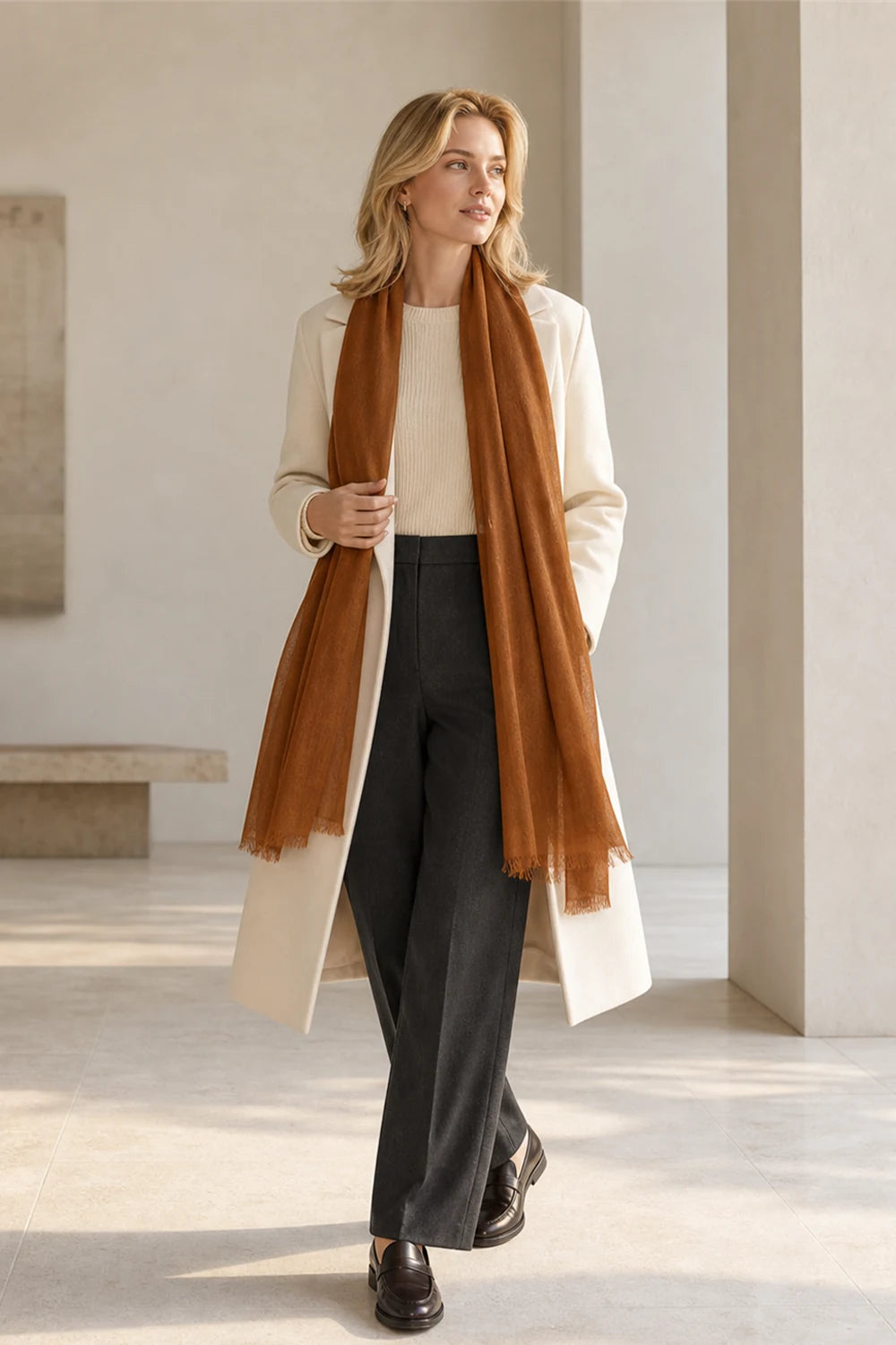Audingull 100% Cashmere Lightweight Wrap Scarf for Women