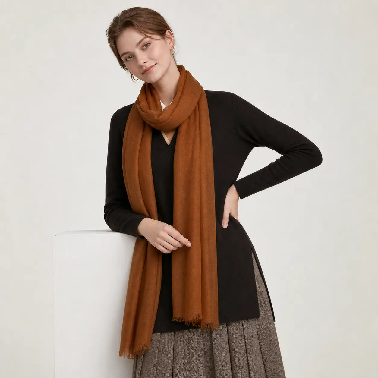 Audingull Soft 100% Cashmere Cloud-Light Scarf Wrap