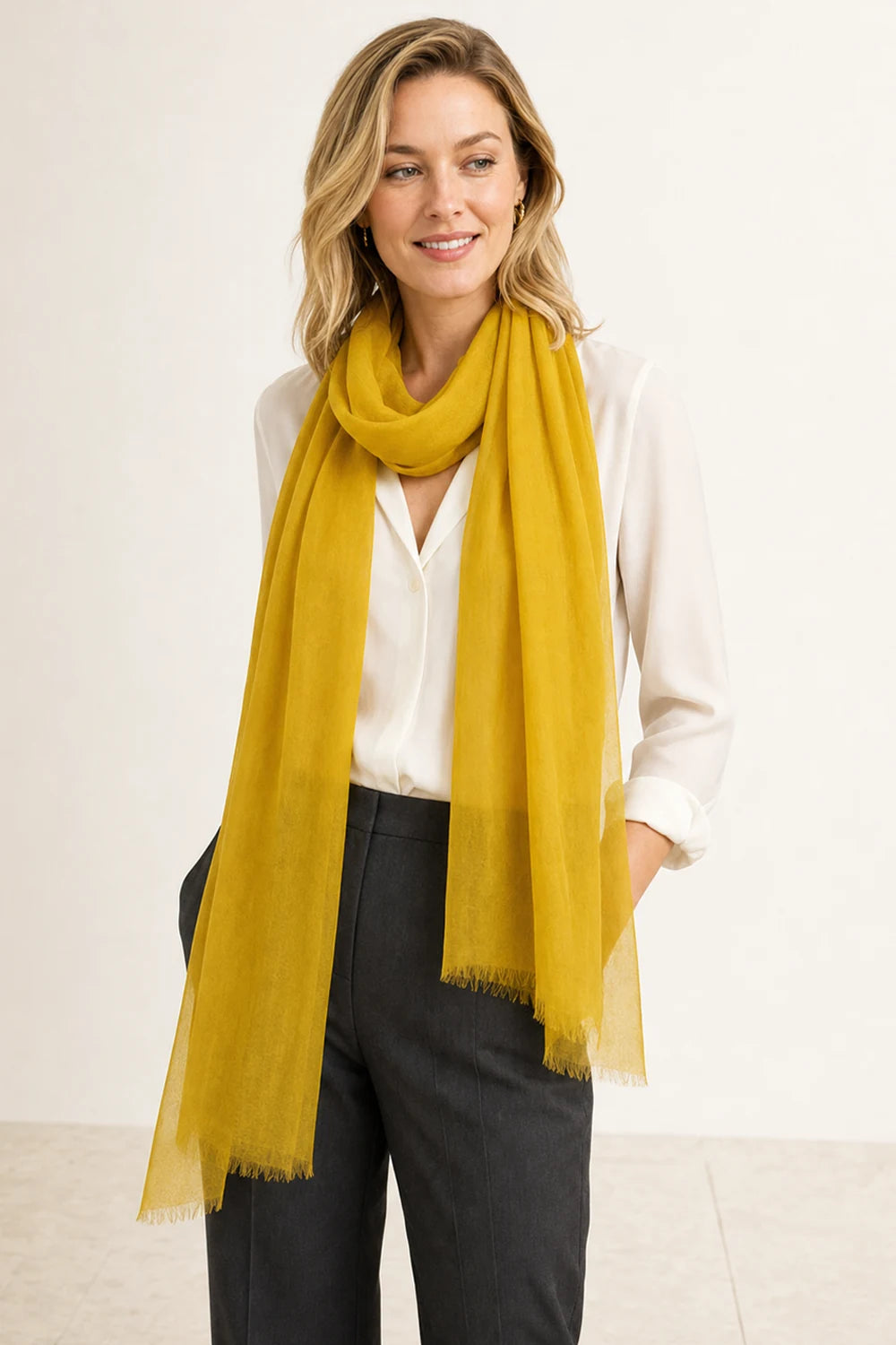 Audingull 100% Cashmere Lightweight Wrap Scarf for Women
