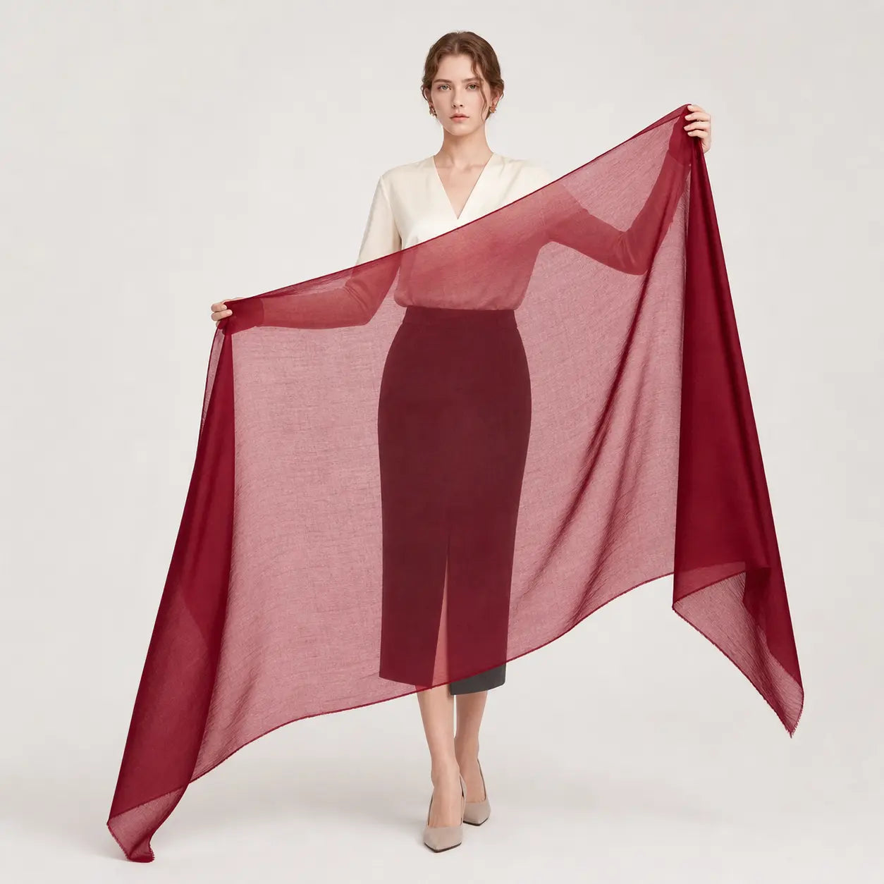 Audingull Soft 100% Cashmere Cloud-Light Scarf Wrap