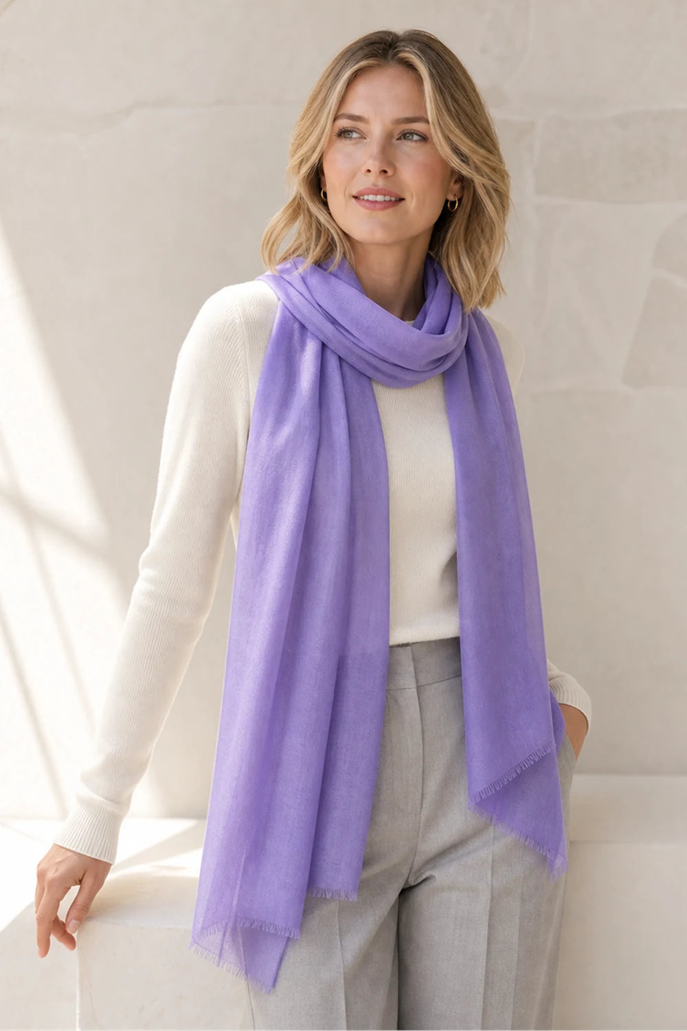 Audingull 100% Cashmere Lightweight Wrap Scarf for Women