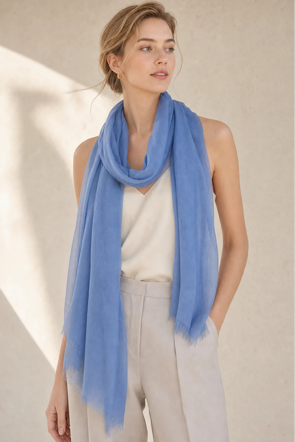 Audingull 100% Cashmere Lightweight Wrap Scarf for Women