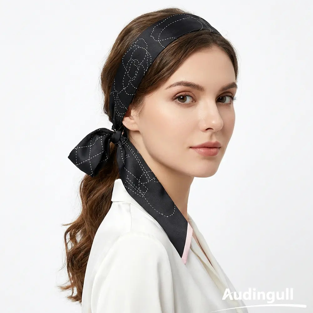 Audingull 100% Mulberry Silk Skinny Scarf