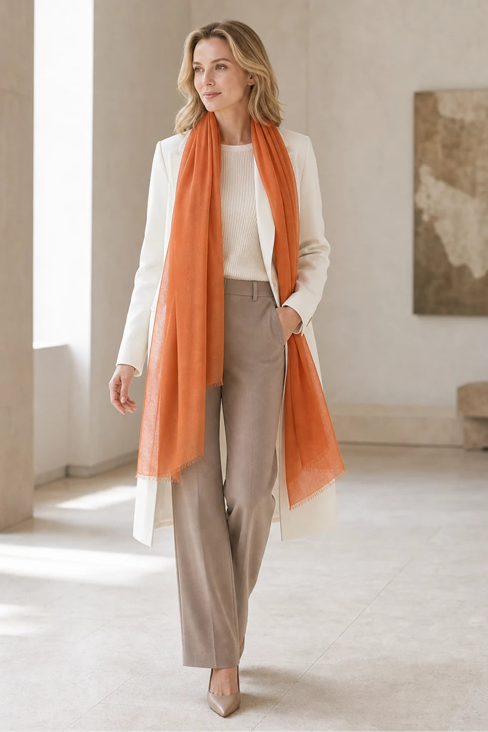 Audingull 100% Cashmere Lightweight Wrap Scarf for Women