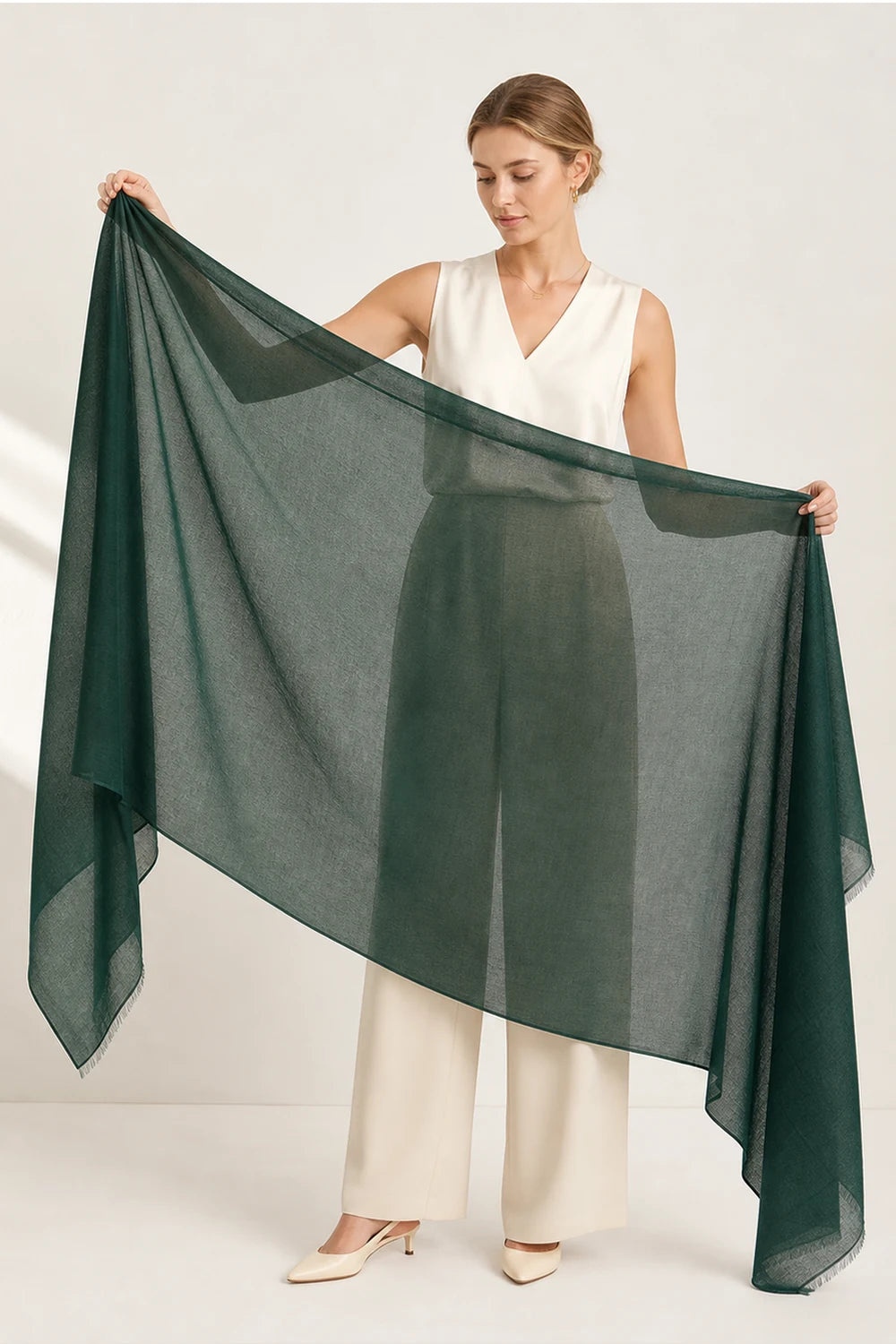 Audingull 100% Cashmere Lightweight Wrap Scarf for Women