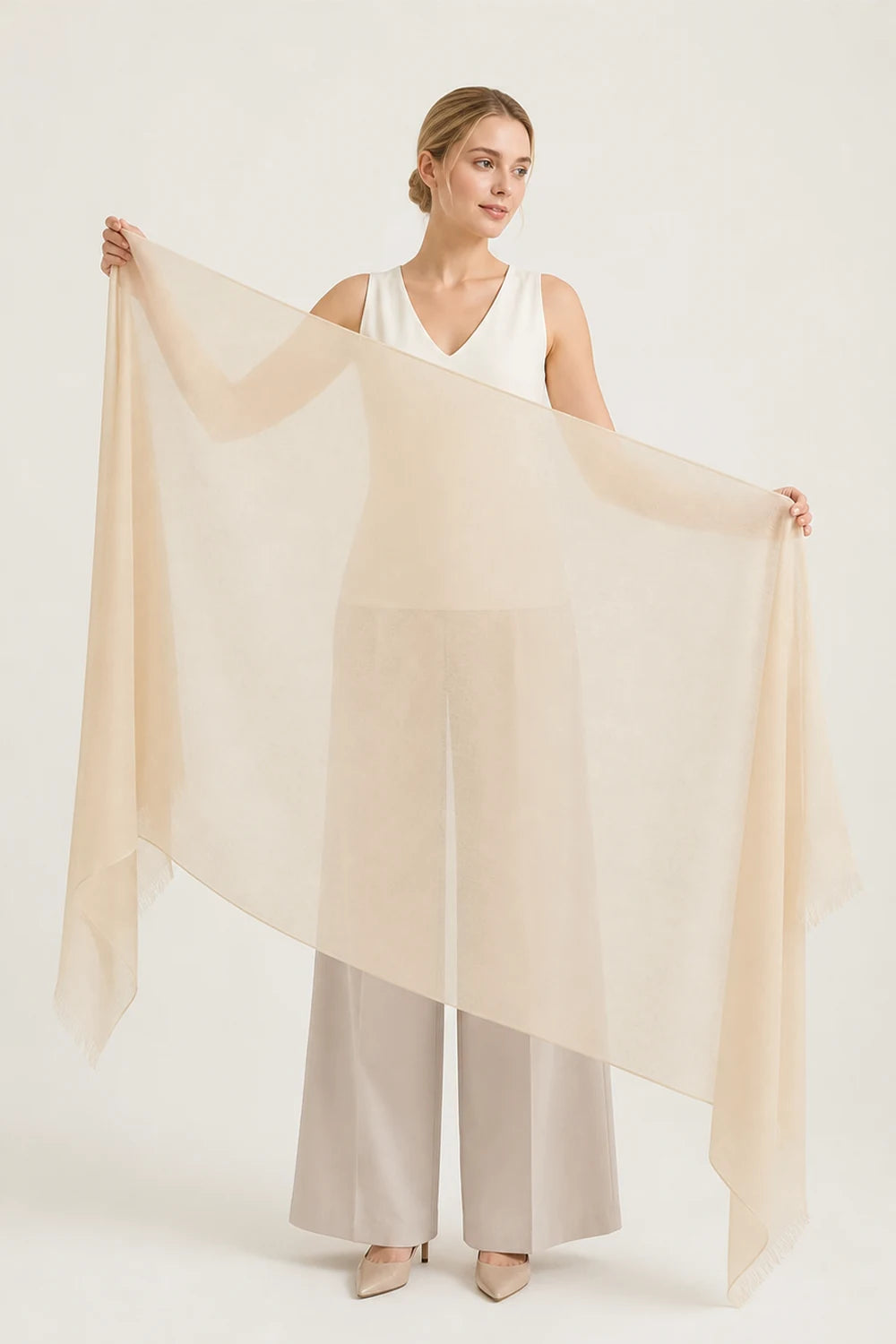 Audingull 100% Cashmere Lightweight Wrap Scarf for Women