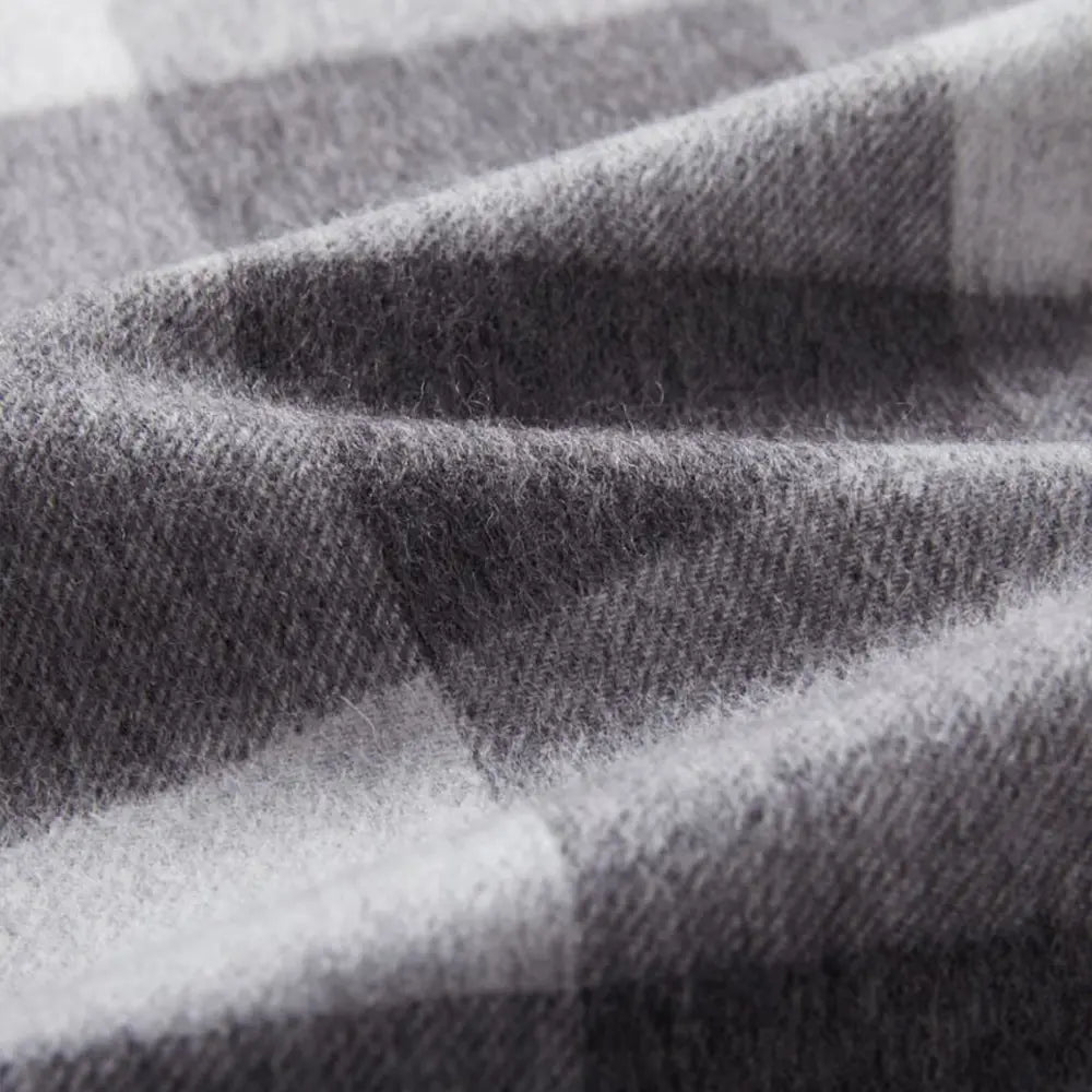 Audingull 100% Pure Wool Plaid Scarf