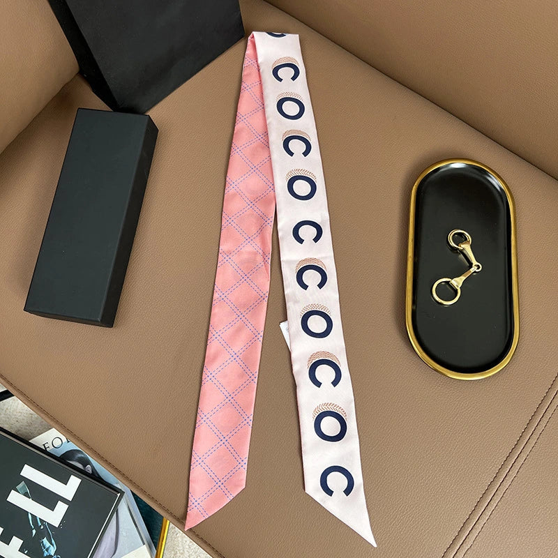 Audingull 100% Mulberry Silk Skinny Scarf