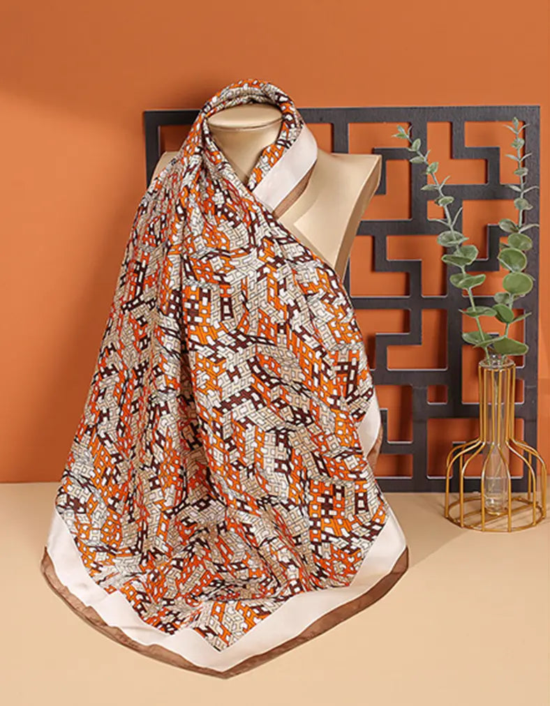 Audingull 100% Mulberry Silk Square Scarf