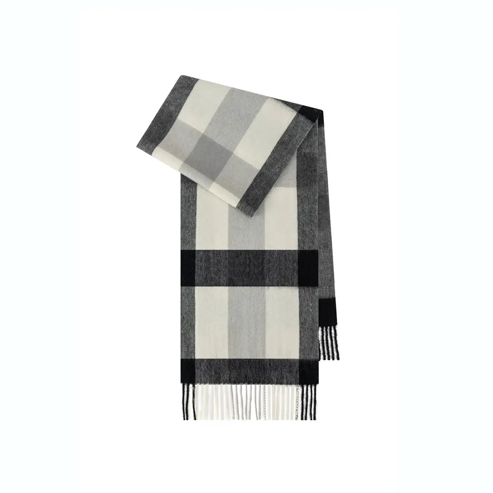 Audingull 100% Pure Wool Plaid Scarf