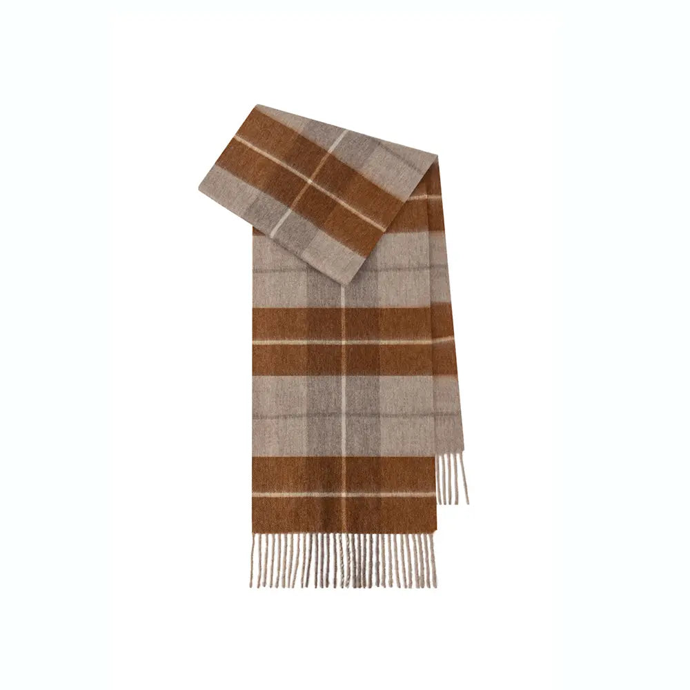 Audingull 100% Pure Wool Plaid Scarf