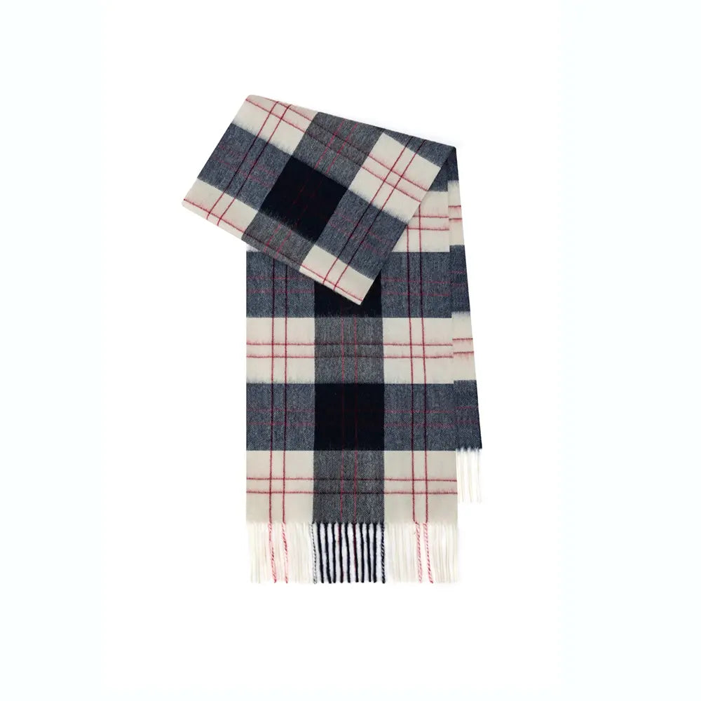 Audingull 100% Pure Wool Plaid Scarf