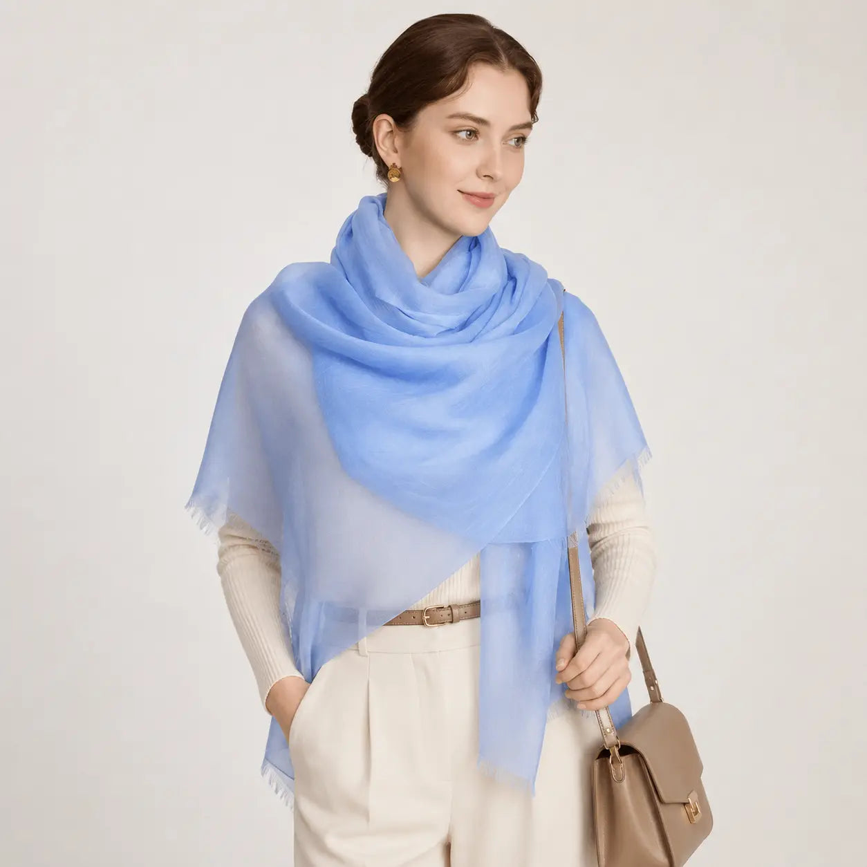 Audingull Soft 100% Cashmere Cloud-Light Scarf Wrap